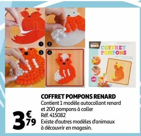 coffret pompons renard