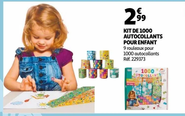 kit de 1000 autocollants pour enfant