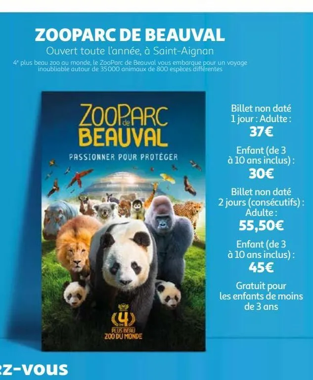 zooparc de beauval ouvert toute l’année, à saint-aignan