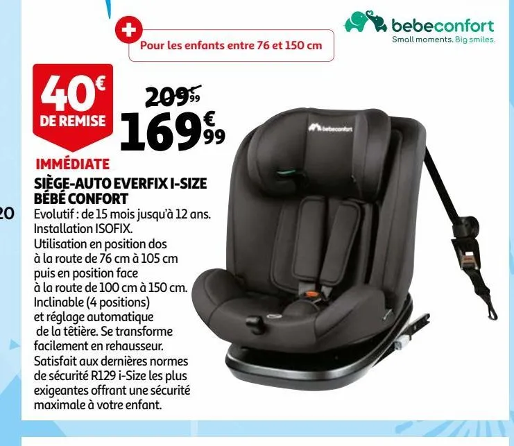 siège-auto everfix i-size bébé confort