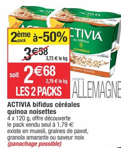 yaourt bifidus Activia