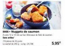 84405. Nuggets de saumon  ku 12 à 14 da Sa  2d 30 gen  5,95€ 
