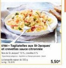 Laba d  87964- Tagliatelles aux St-Jacques et crevettes sauce citronnée 10%.co%  No  5,50€ 