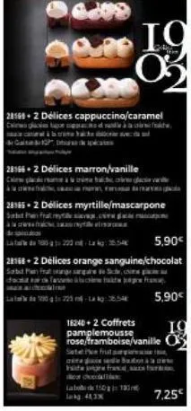 cupio 03  28568+2 délices cappuccino/caramel  28166-2 délices marron/vanille  trurernaraat  28165-2 délices myrtille/mascarpone sabit en fra myspac  placoe held  labo150 180 lakg: 48,3x  5,90€  28168-