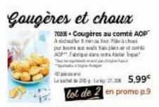 Gougères et choux  70805-Cougères au comté AOP Asistenco purba b AOP Fique Ang  40p  20-25,99€ lot de 2 en promo p.9  