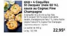 artw  j  la  la 50.  82930.4 coquilles st-jacques (noix 60 %), sauce au cognac fine champagne  dsdsds/che og frams, cu 