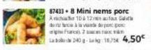 87433 8 Mini nems pore  A10412  Fac  de po  20g-g1875 4,50€ 