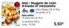 Sa  Lekg: 1  84482 Nuggets de colin d'Alaska et mozzarella Cuinka 100%  30  5,50€ 