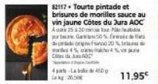 82117- Tourte pintade et brisures de morilles sauce au vin jaune Côtes du Jura AOC A 2520 H  50%  dipadan 20% 4% 4% CADC  4-Lab kg 250  11,95€ 