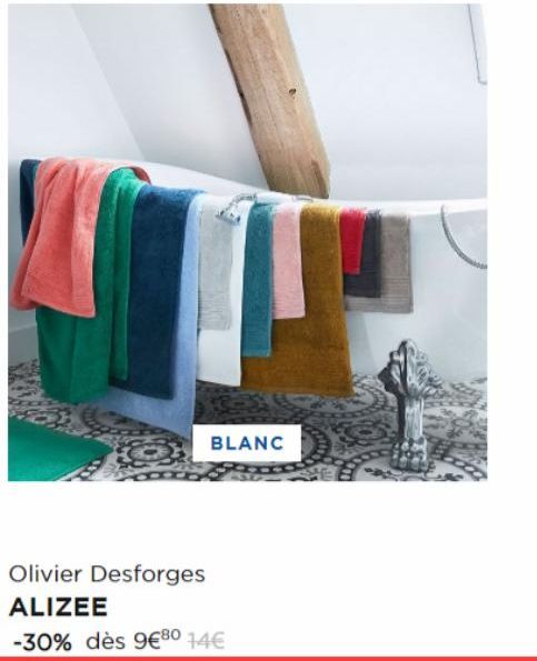 BLANC  Olivier Desforges ALIZEE  -30% dès 9€80 14€  
