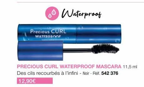 waterproof  precious curl waterdrone  precious curl waterproof mascara 11,5 ml  des cils recourbés à l'infini - noir - réf. 542 376  12,90€ 
