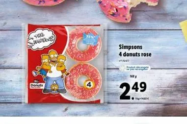 the simpsons  donuts  simpsons 4 donuts rose  47  168 g  249  kg-14,82 €  prodal d 