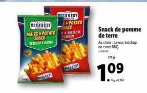 mcennedy  maize & potato snack  ketchup flavour  ennedy apotato  mack & barbecue  flavour  arrest  snack de pomme de terre  au choix: saveur ketchup ou curry bbq  136  175 g  7.09  ig-6,20€ 