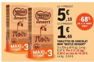 chocolat noir Nestlé