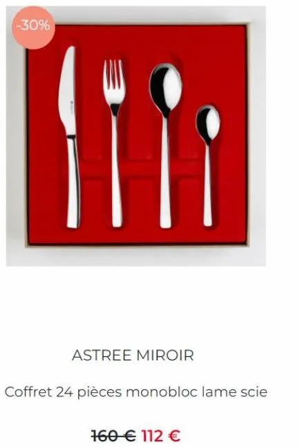 -30%  astree miroir  coffret 24 pièces monobloc lame scie  160 € 112 € 