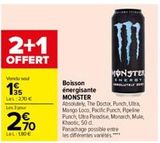 Boisson énergétique Monster offre sur Carrefour Drive