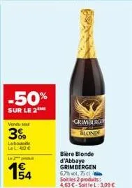 bière blonde grimbergen