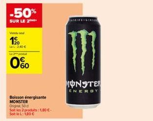 boisson énergétique Monster