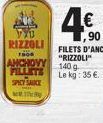 RIZZOLI  1306  ANCHOVY 1409 PILLITS Le kg: 35 €.  SPICY SAUCE 