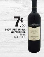 ,50  DOC SANT ORSOLA VALPOLICELLA 75 cl. Le L: 10 €  SANTORSOLA 