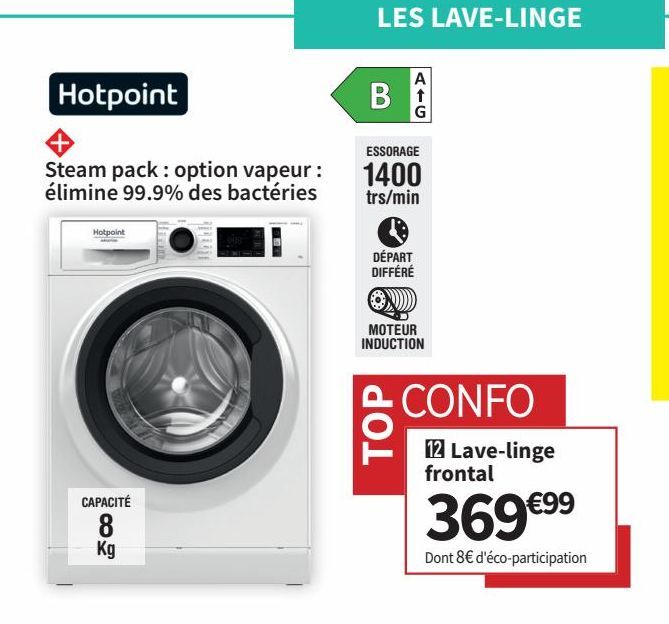 lave-linge frontal Hotpoint