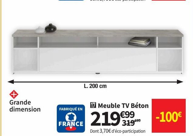 meuble TV Béton