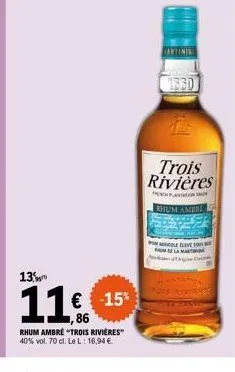 rhum ambré trois rivieres