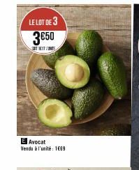 LE LOT DE 3  3€50  SORT NETTUNE  E Avocat Vendu à l'unité 1669 