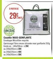 A PARTIR DE  29€  L'UNITE  SINCERI  RESEP 