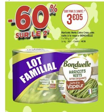 haricots verts Bonduelle