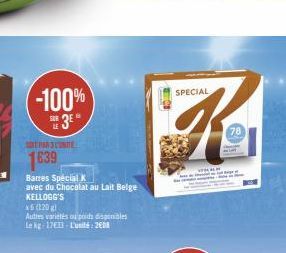 chocolat au lait Kellogg's