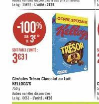 chocolat au lait Kellogg's