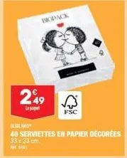 serviettes en papier 