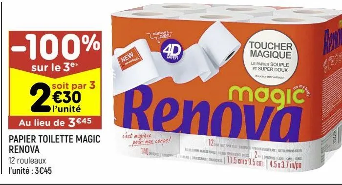 papier toilette magic renova