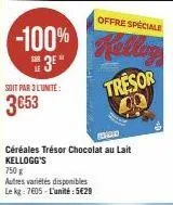 chocolat au lait kellogg's