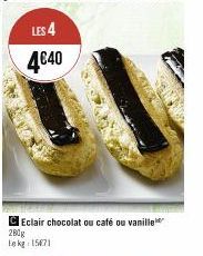 Eclair chocolat ou café ou vanille  280g Lekg 15471 