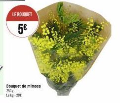 LE BOUQUET  5€  Bouquet de mimosa 250g Lekg: 20€ 