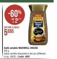 café soluble maxwell house