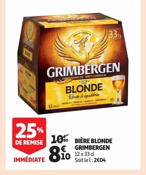 bière blonde grimbergen 