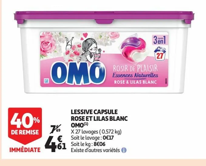 lessive capsule rose et lilas blanc omo(1)