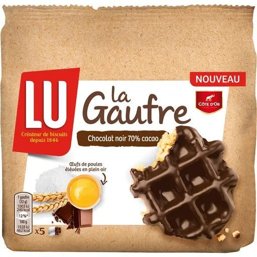 la gaufre au chocolat côte d'or lu