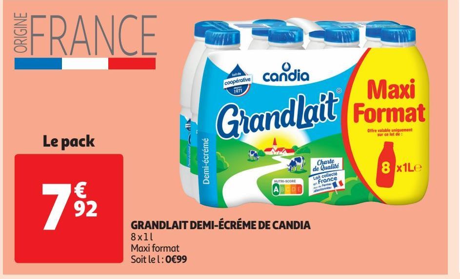 GRANDLAIT DEMI-ÉCRÉME DE CANDIA