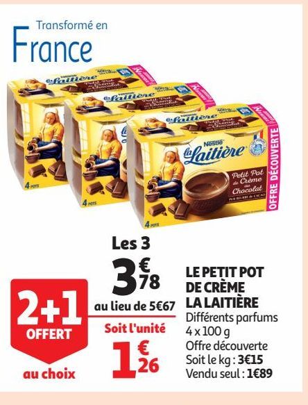 LE PETIT POT DE CRÈME LA LAITIÈRE