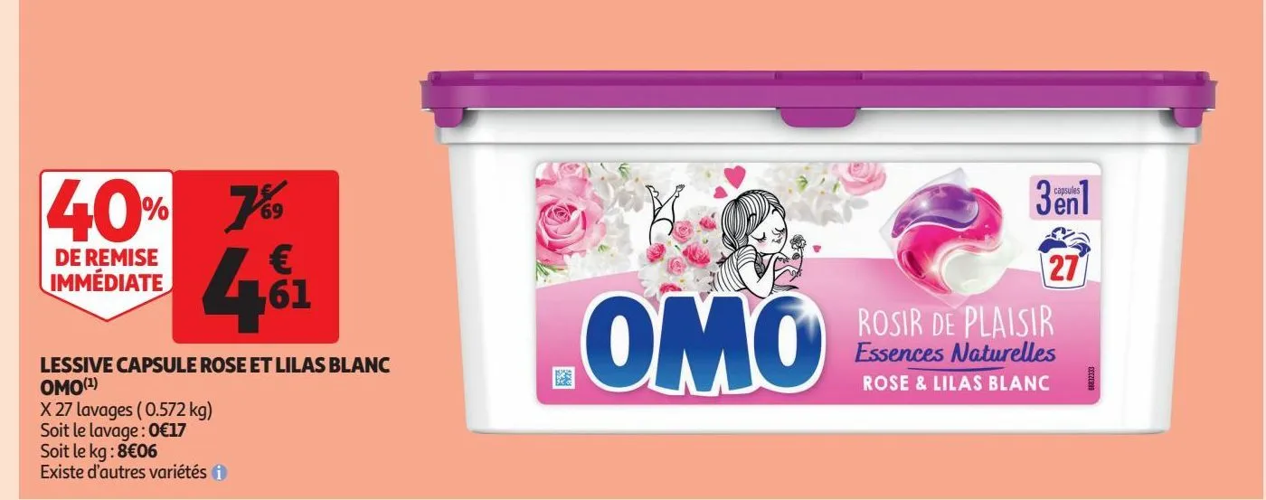 lessive capsule rose et lilas blanc omo(1)