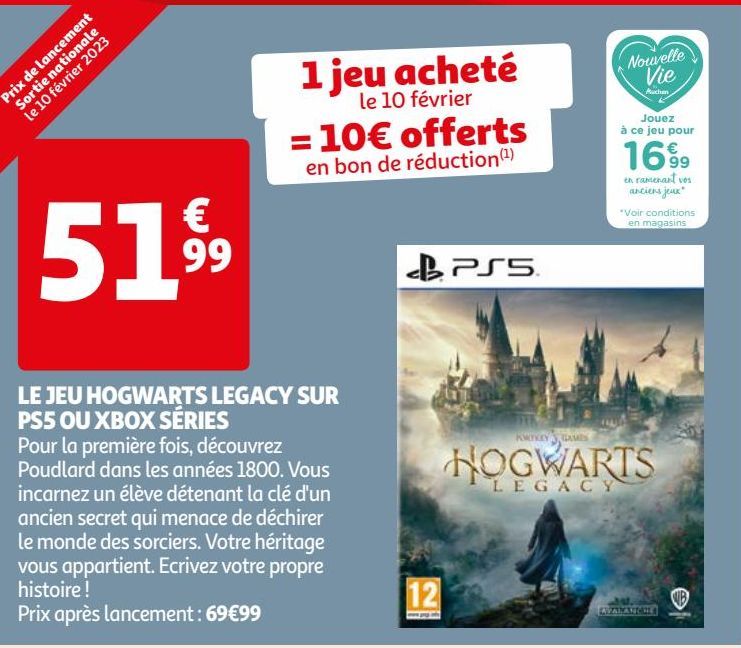 LE JEU HOGWARTS LEGACY SUR PS5 OU XBOX SÉRIES