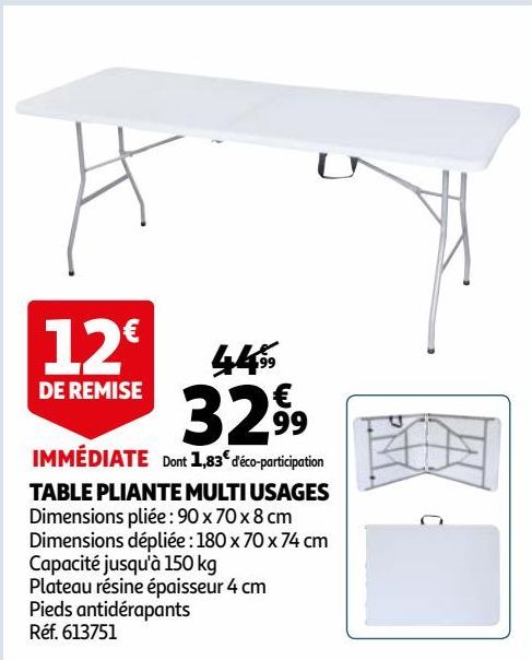 TABLE PLIANTE MULTI USAGES