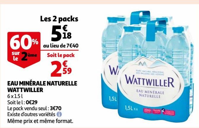 EAU MINÉRALE NATURELLE WATTWILLER