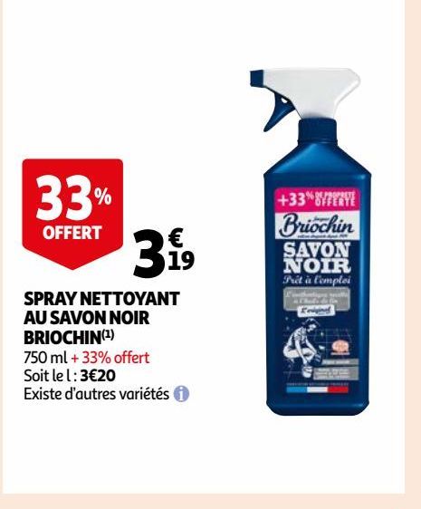 SPRAY NETTOYANT AU SAVON NOIR BRIOCHIN