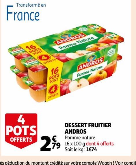 DESSERT FRUITIER ANDROS