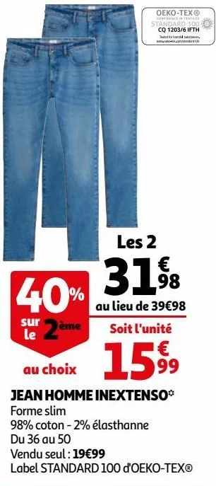 jean homme inextenso